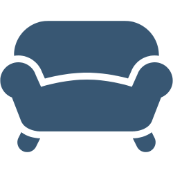 couch icon blue