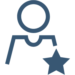 influencer icon blue