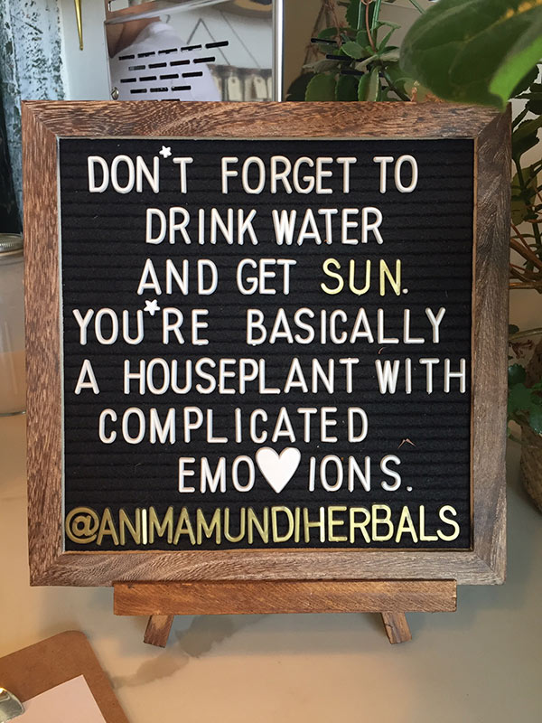 Anima Mundi Houseplant Sign